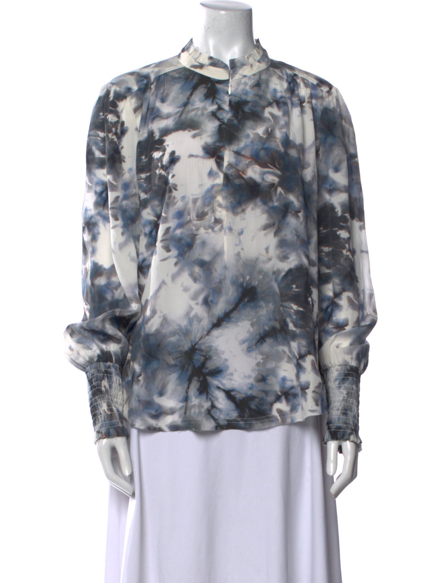 Go by Go Silk Silk Tie-Dye Print Blouse
