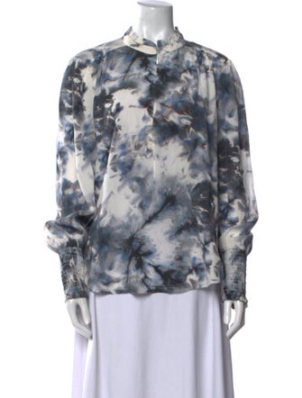 Go by Go Silk Silk Tie-Dye Print Blouse