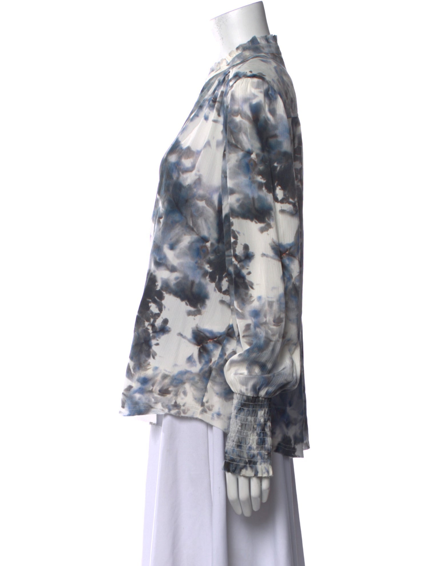 Go by Go Silk Silk Tie-Dye Print Blouse