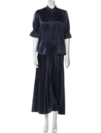 Go by Go Silk Silk Ruffle Embellishment Skirt Set