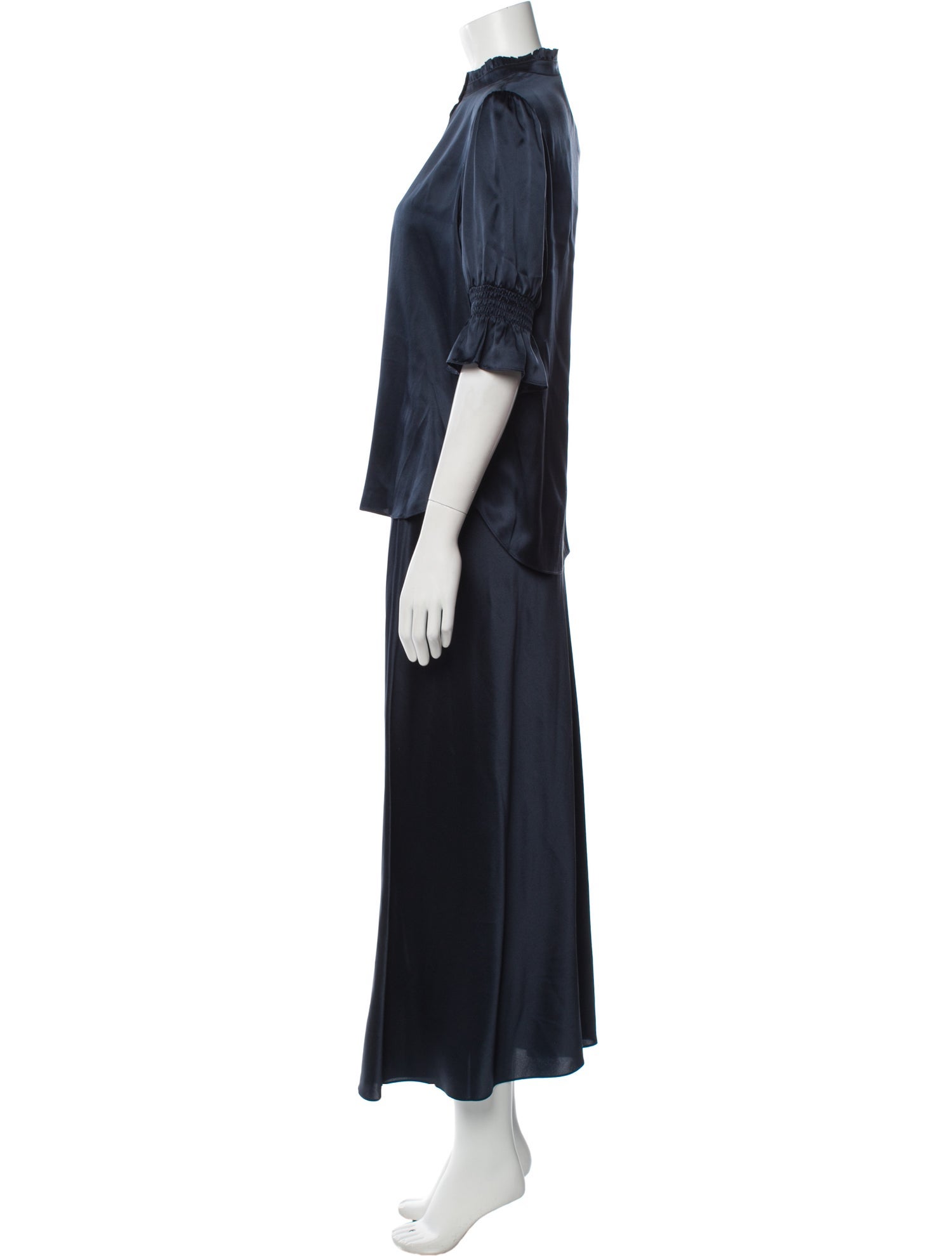 Go by Go Silk Silk Ruffle Embellishment Skirt Set