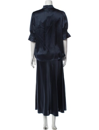 Go by Go Silk Silk Ruffle Embellishment Skirt Set