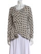 gomme Polka Dot Print Scoop Neck Sweater