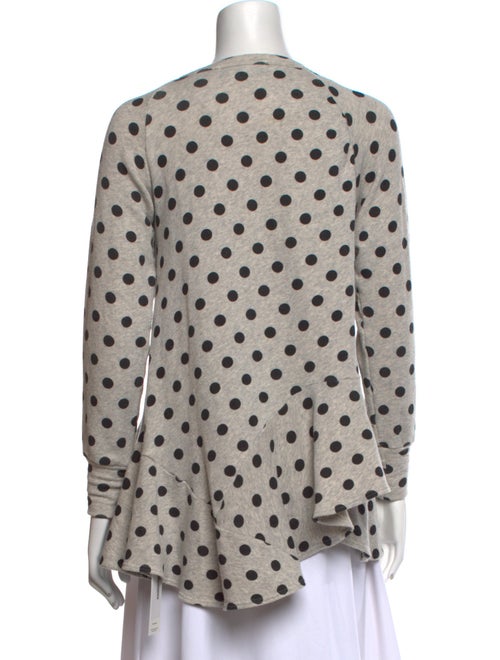 gomme Polka Dot Print Scoop Neck Sweater