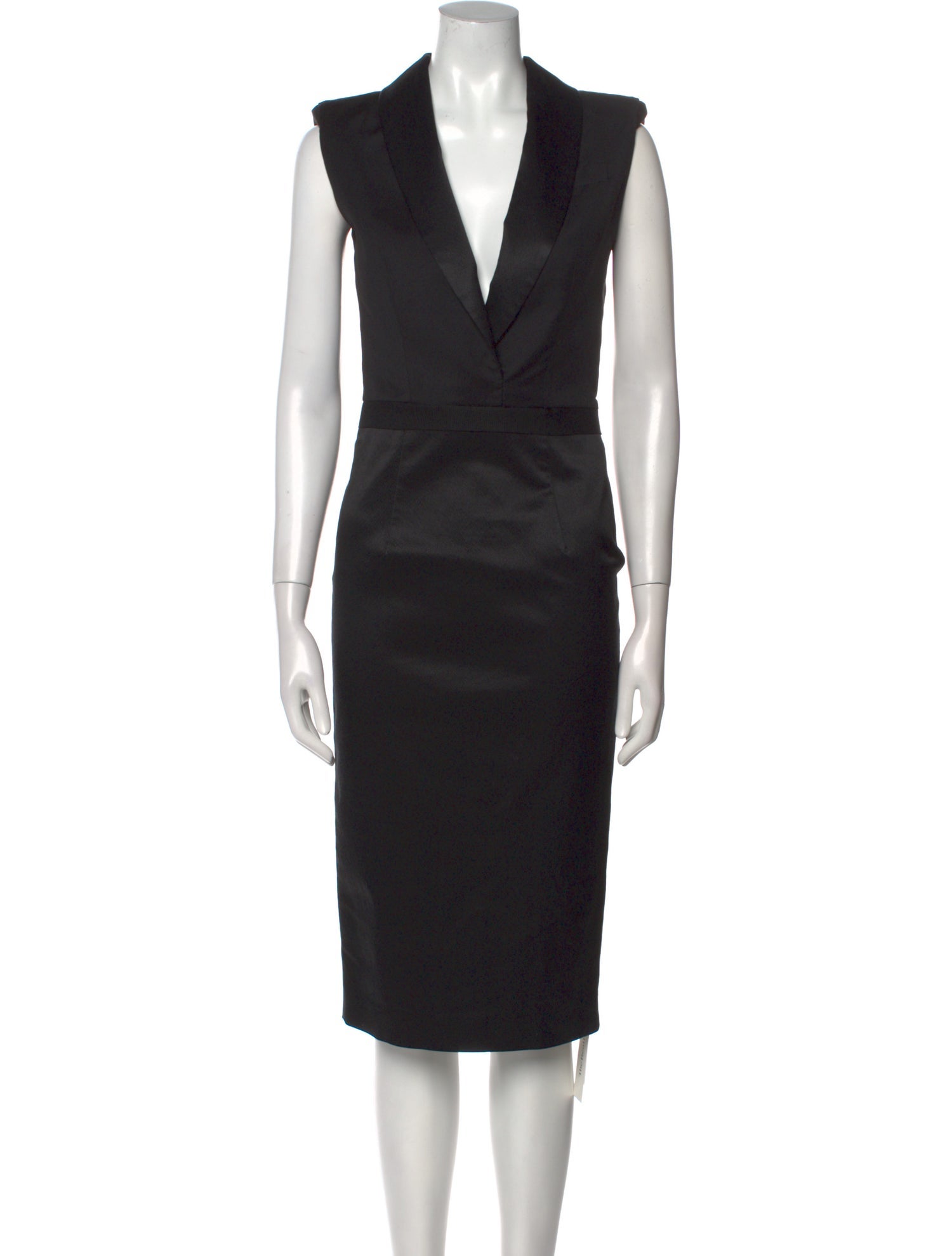 Goop G. Label V-Neck Midi Length Dress