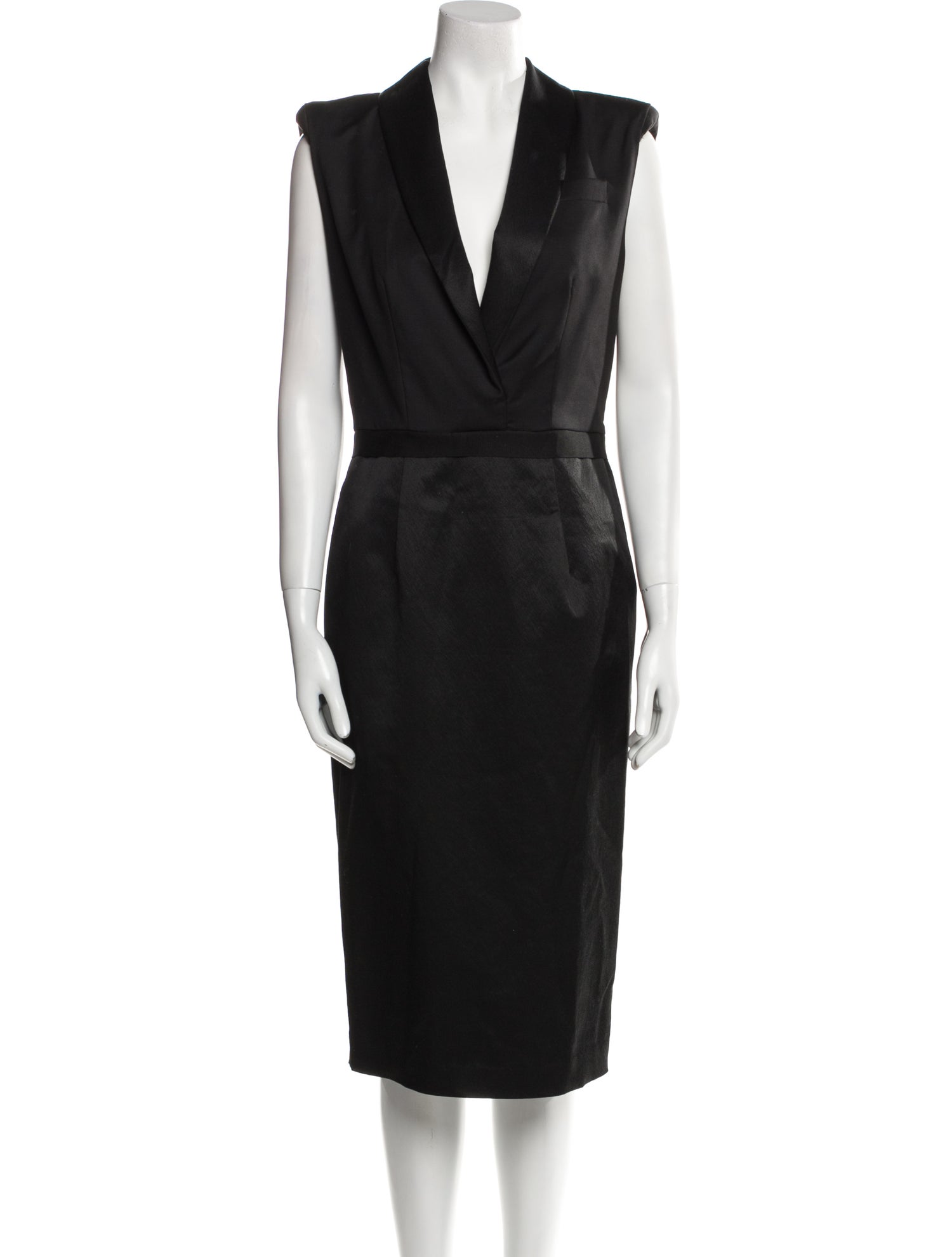 Goop G. Label V-Neck Midi Length Dress