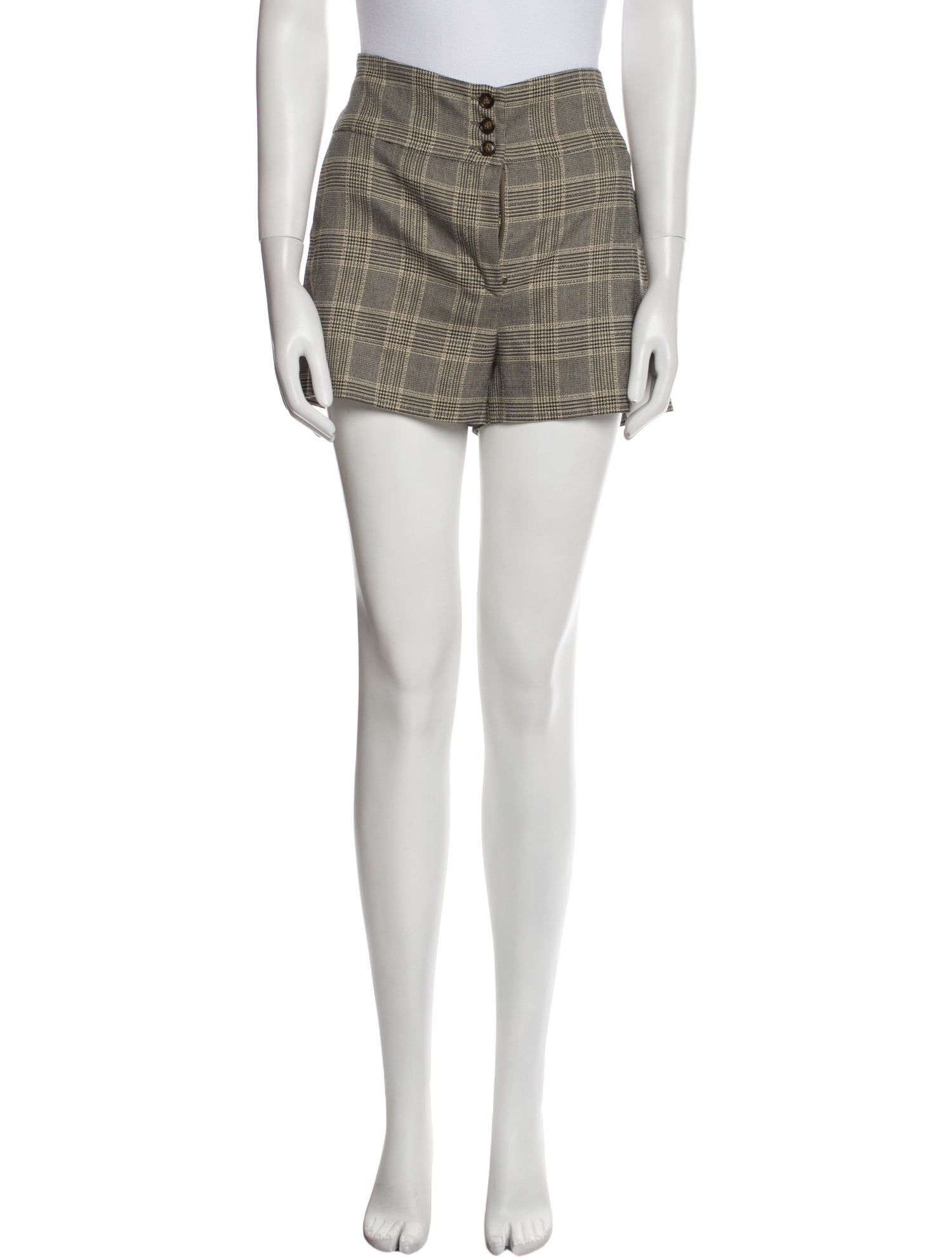 Goop G. Label Plaid Print Mini Shorts