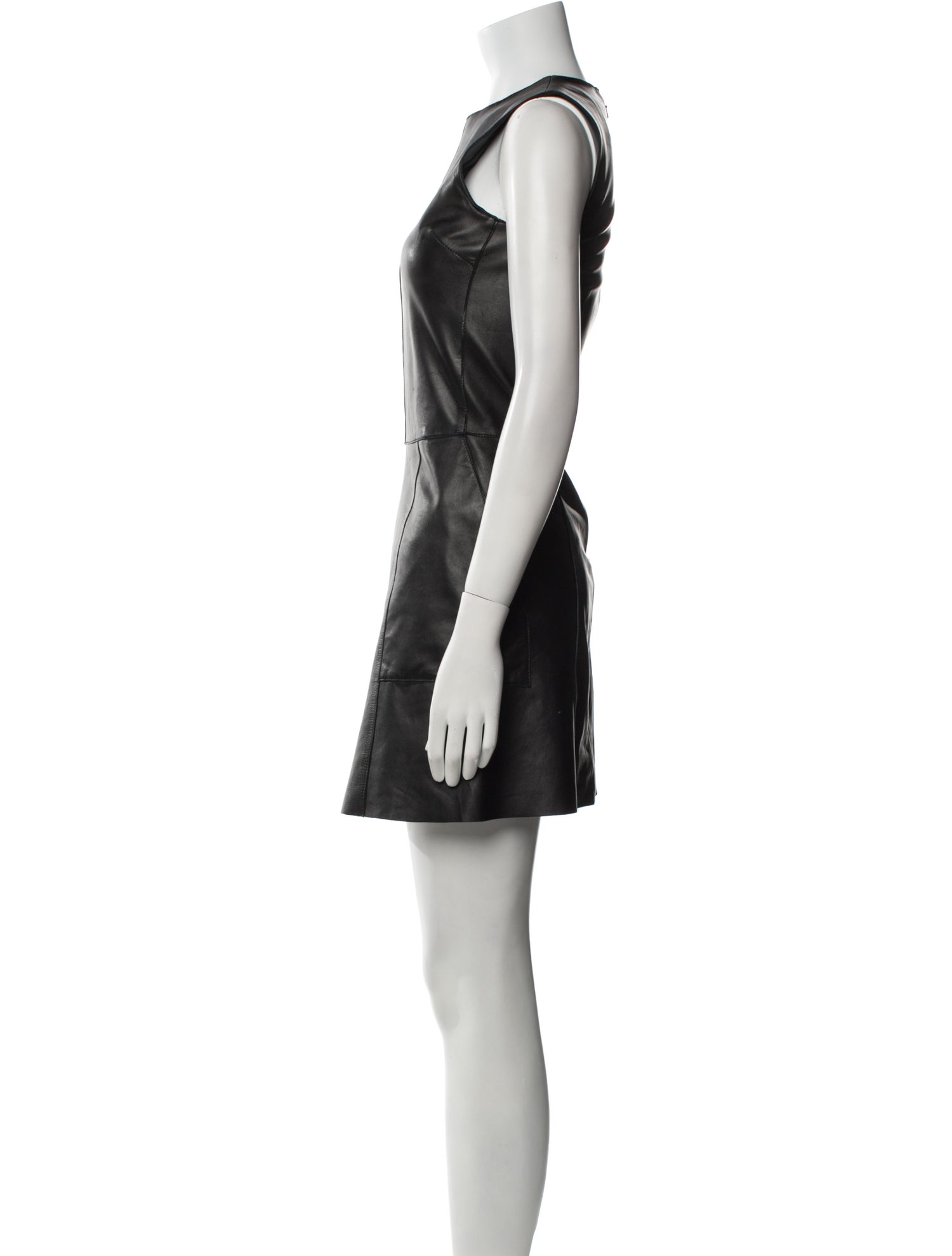 Goop G. Label Leather Mini Dress