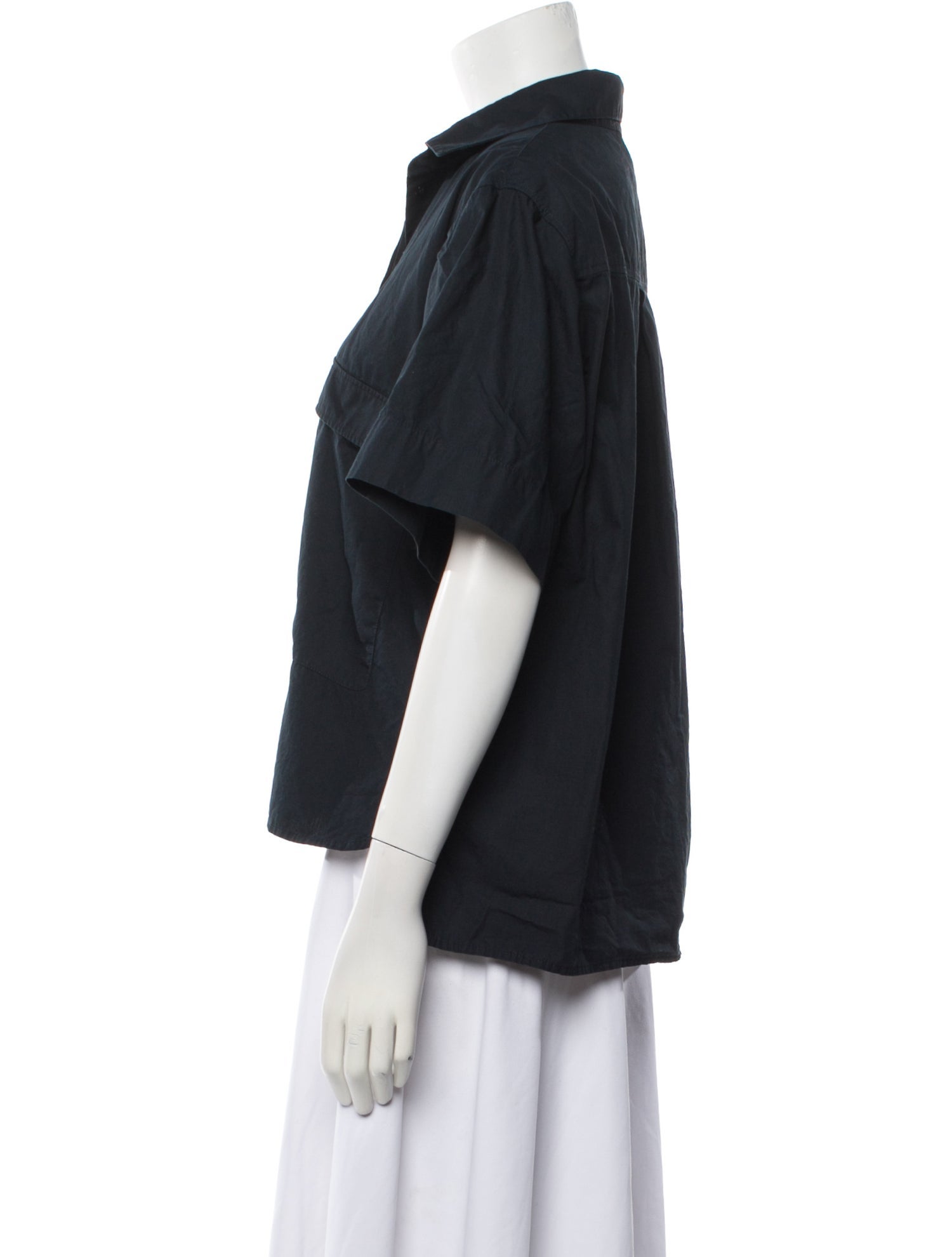 Goop G. Label Short Sleeve Button-Up Top