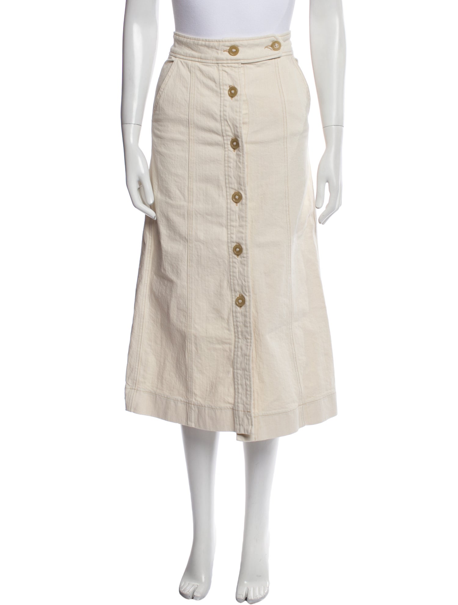 Goop G. Label Cutout Accent Midi Length Skirt