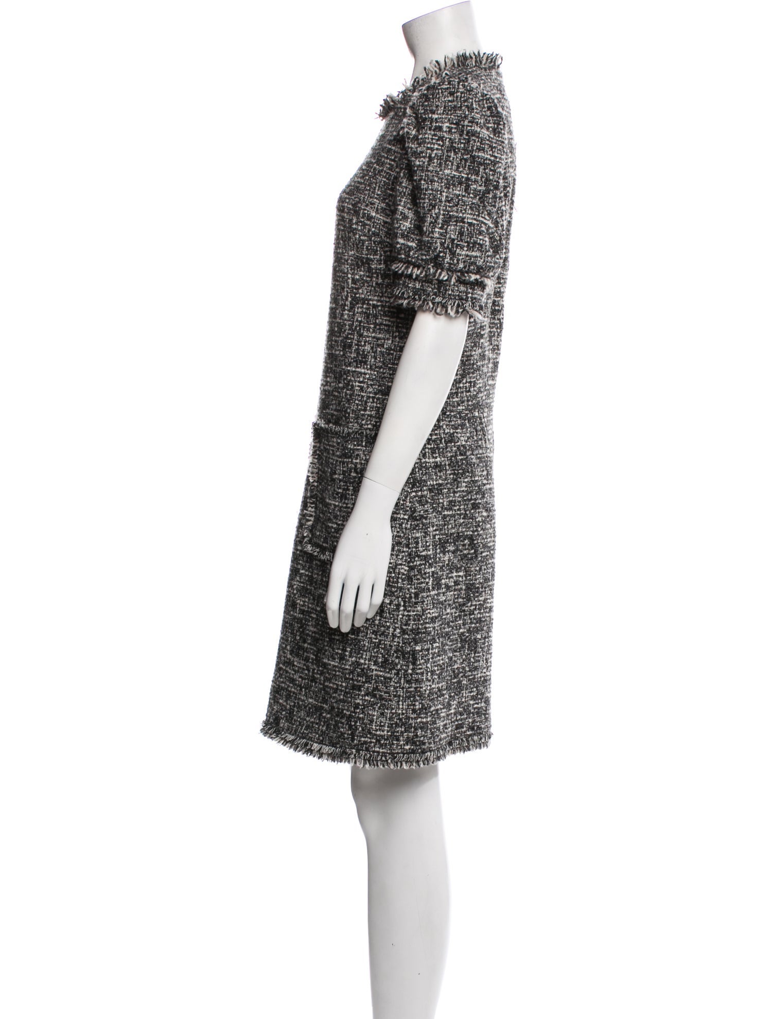 Goop G. Label Tweed Pattern Knee-Length Dress