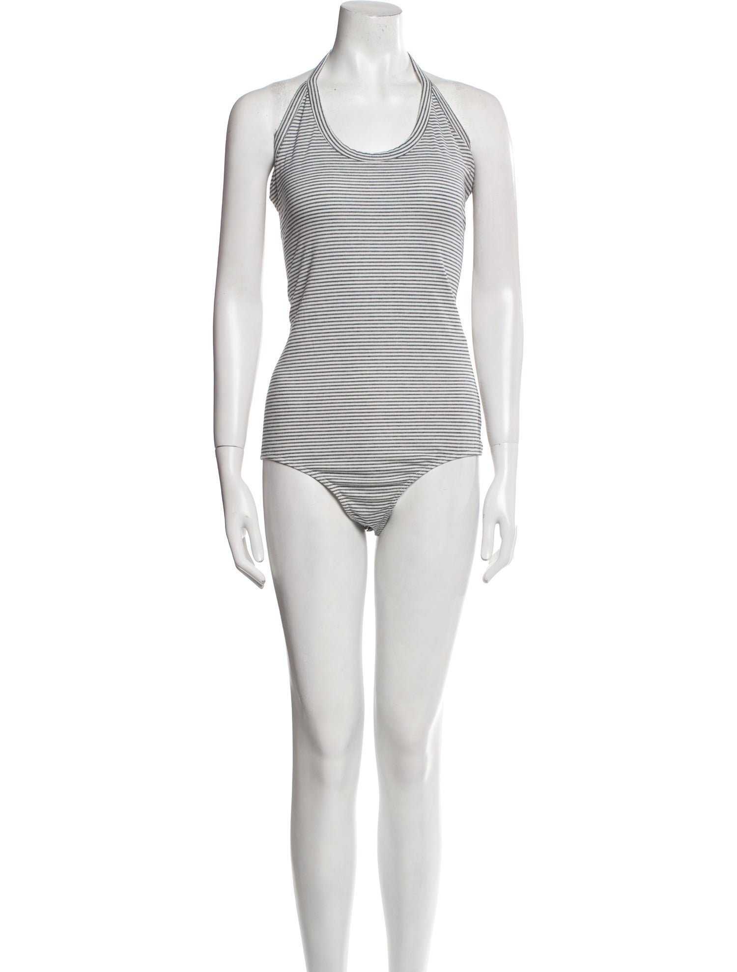 Goop G. Label Striped Scoop Neck Bodysuit