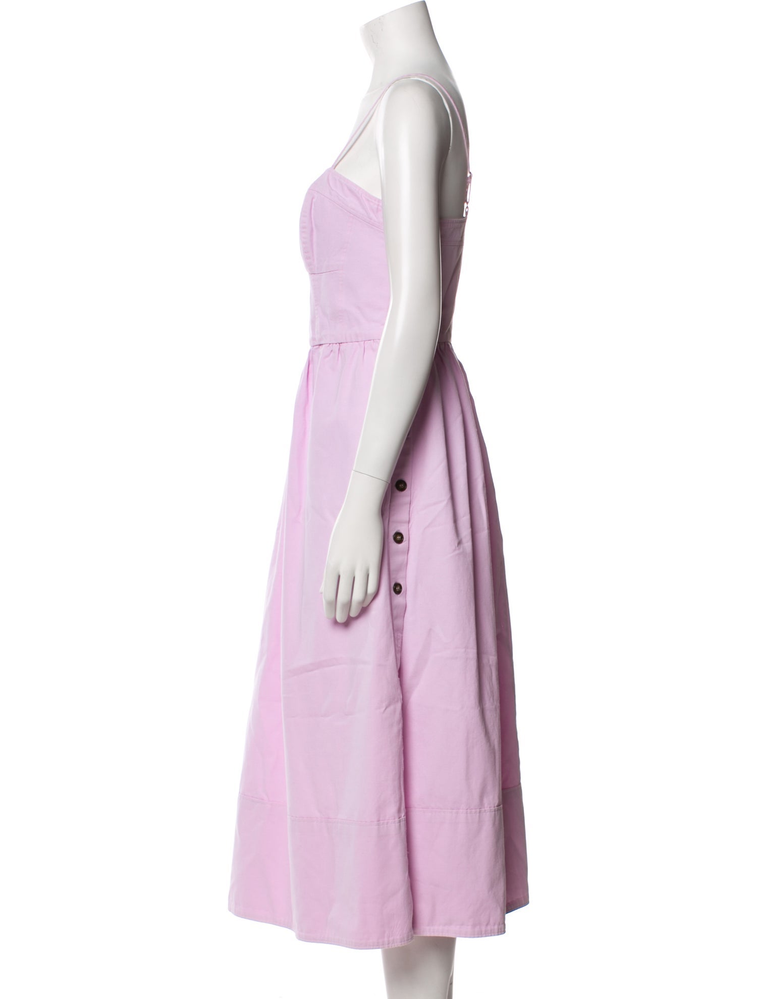 Goop G. Label Square Neckline Midi Length Dress