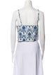 Goop G. Label Floral Print Square Neckline Crop Top