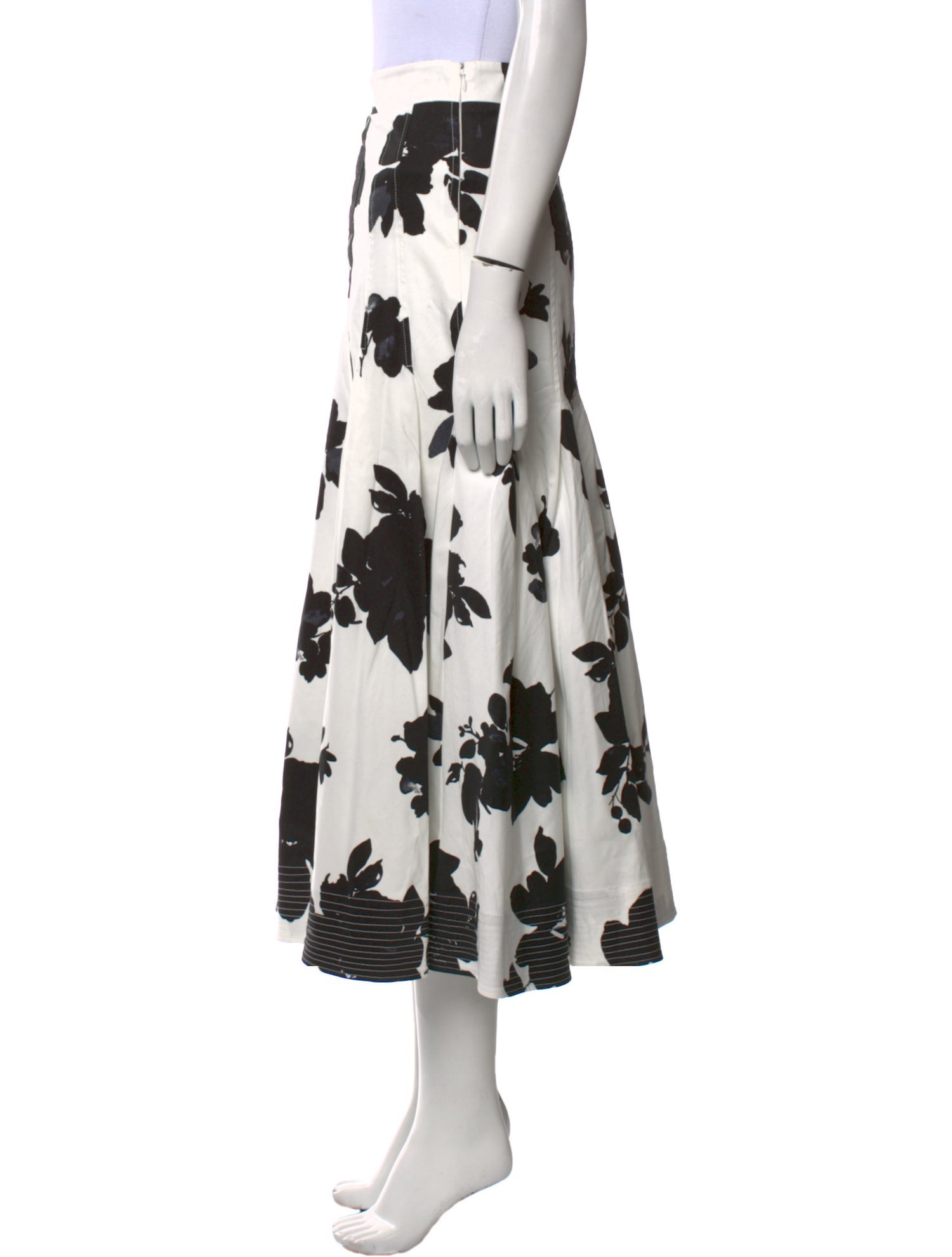 Goop G. Label Floral Print Midi Length Skirt