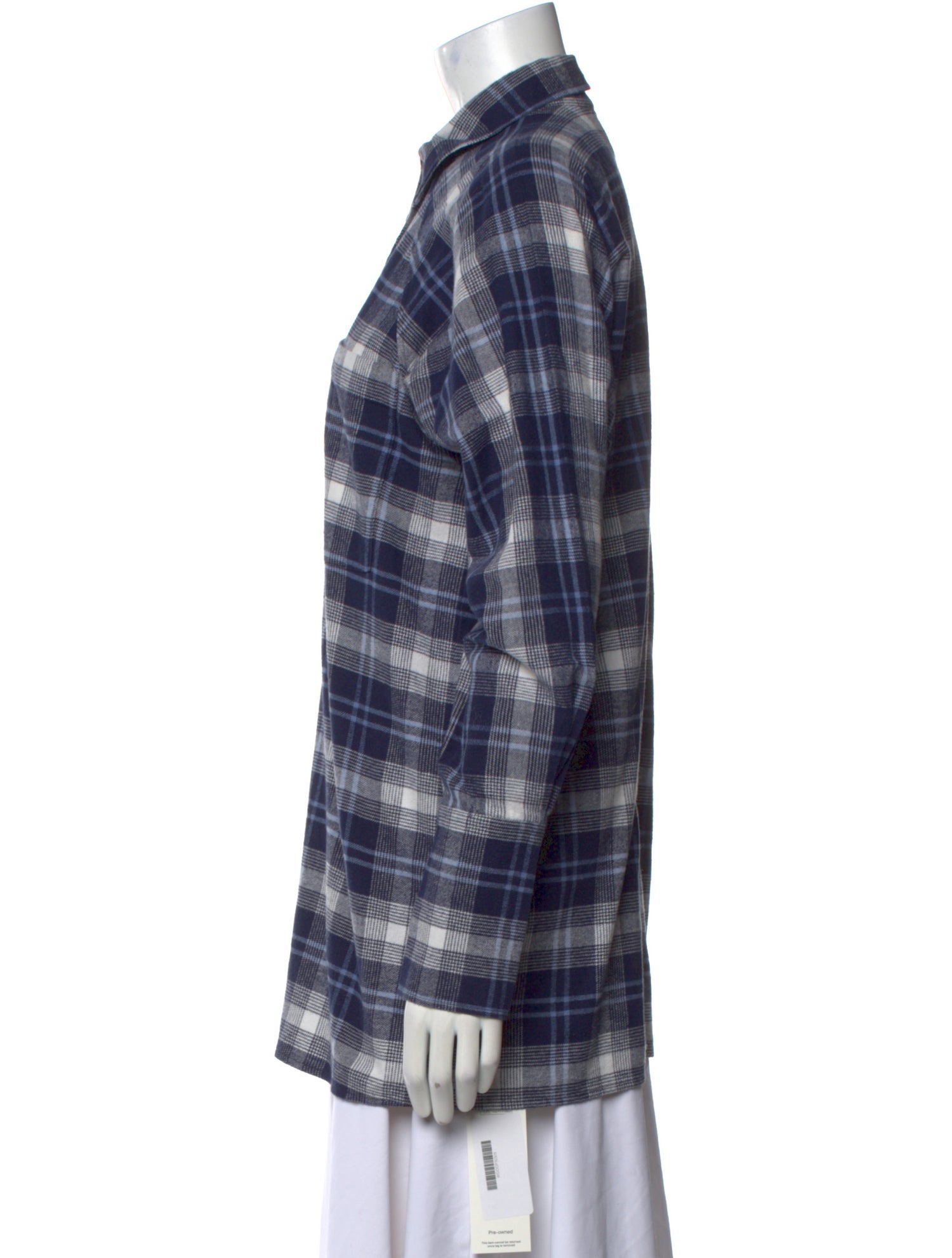 Goop G. Label Plaid Print Long Sleeve Button-Up Top