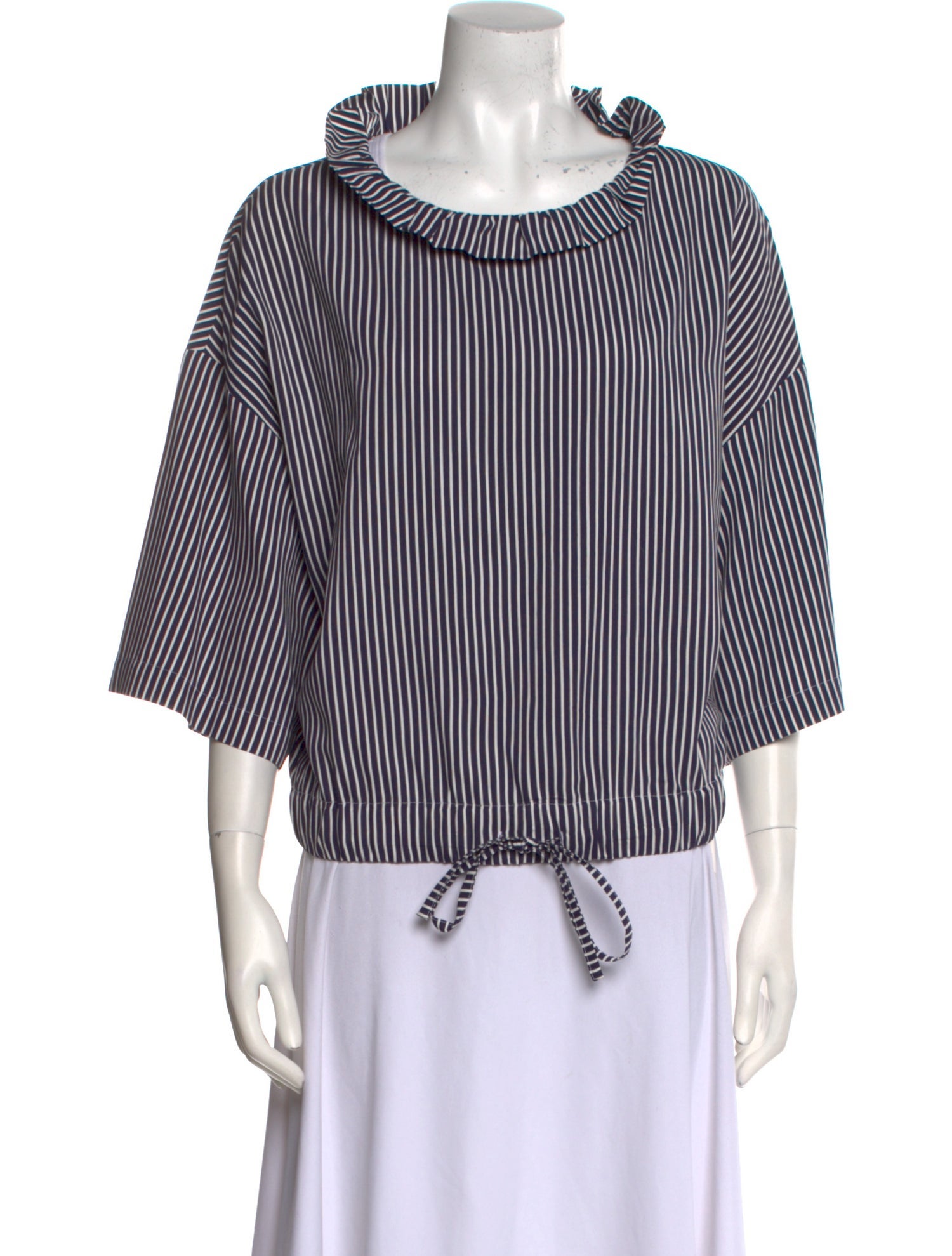 Goop G. Label Striped Bateau Neckline Blouse