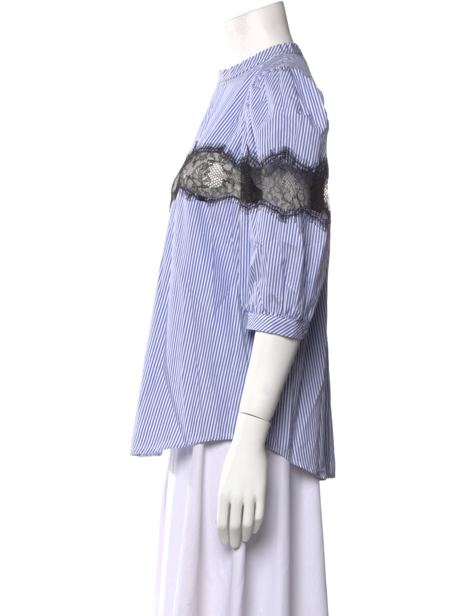 Goop G. Label Striped Crew Neck Blouse