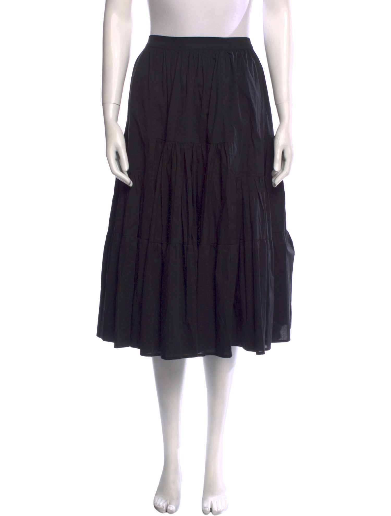 Goop G. Label Ruffle Embellishment Midi Length Skirt