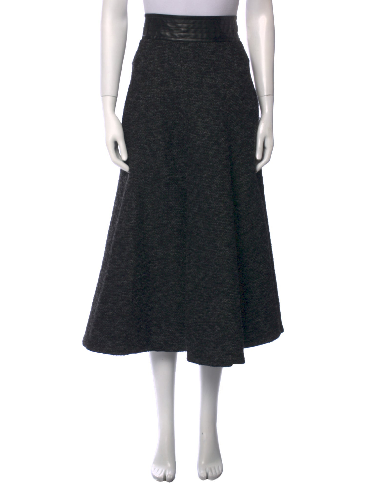 Goop G. Label Leather Trim Embellishment Midi Length Skirt