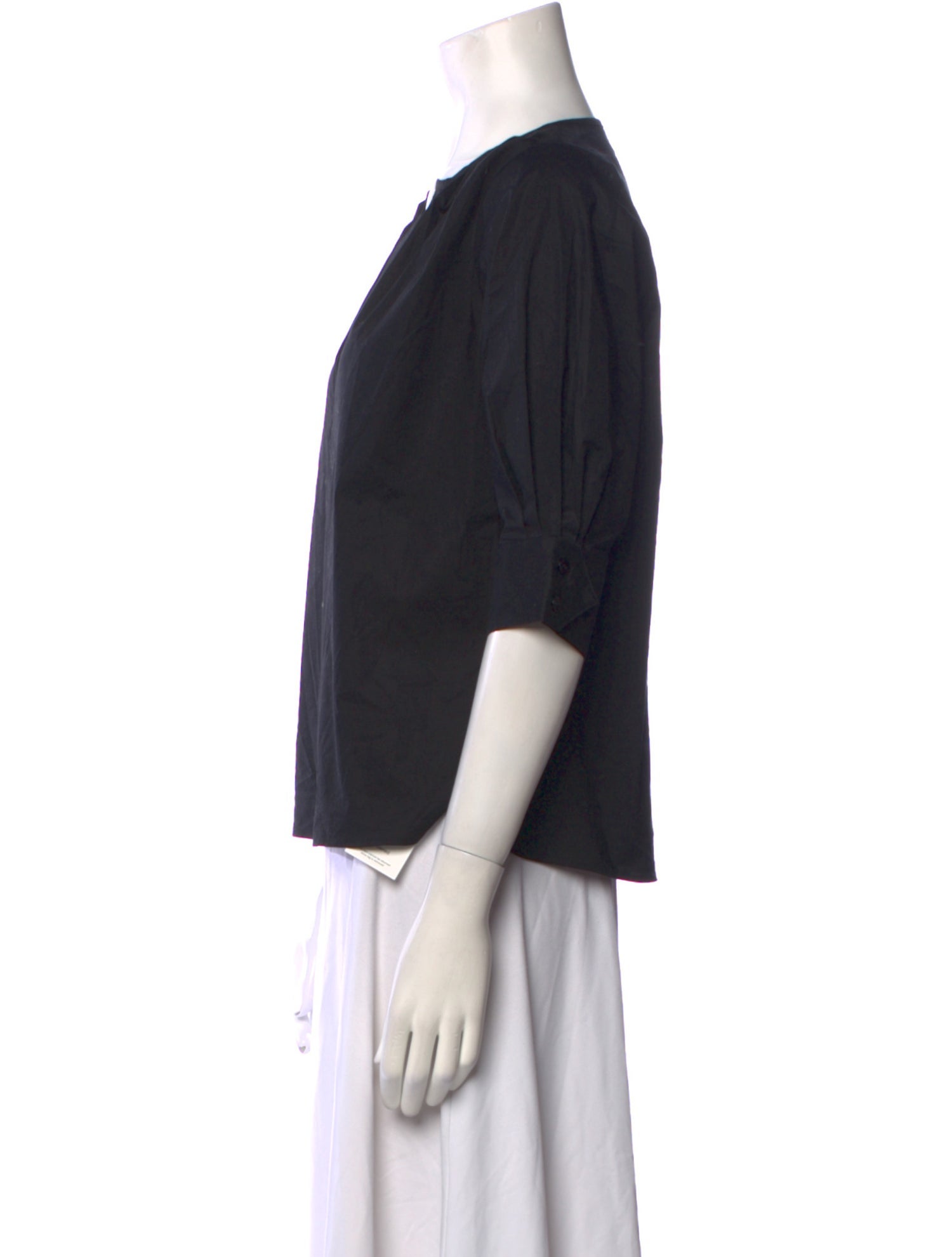 Goop G. Label V-Neck Three-Quarter Sleeve Blouse