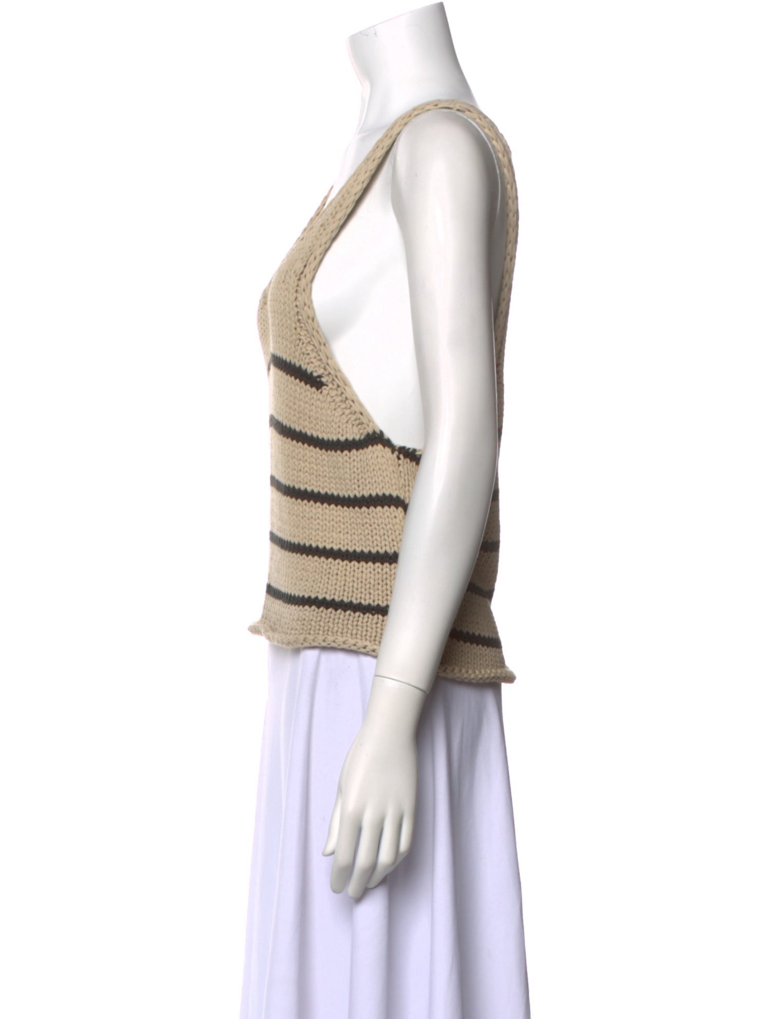 Goop G. Label Striped Scoop Neck Top