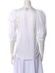 Goop G. Label Mock Neck Three-Quarter Sleeve Button-Up Top