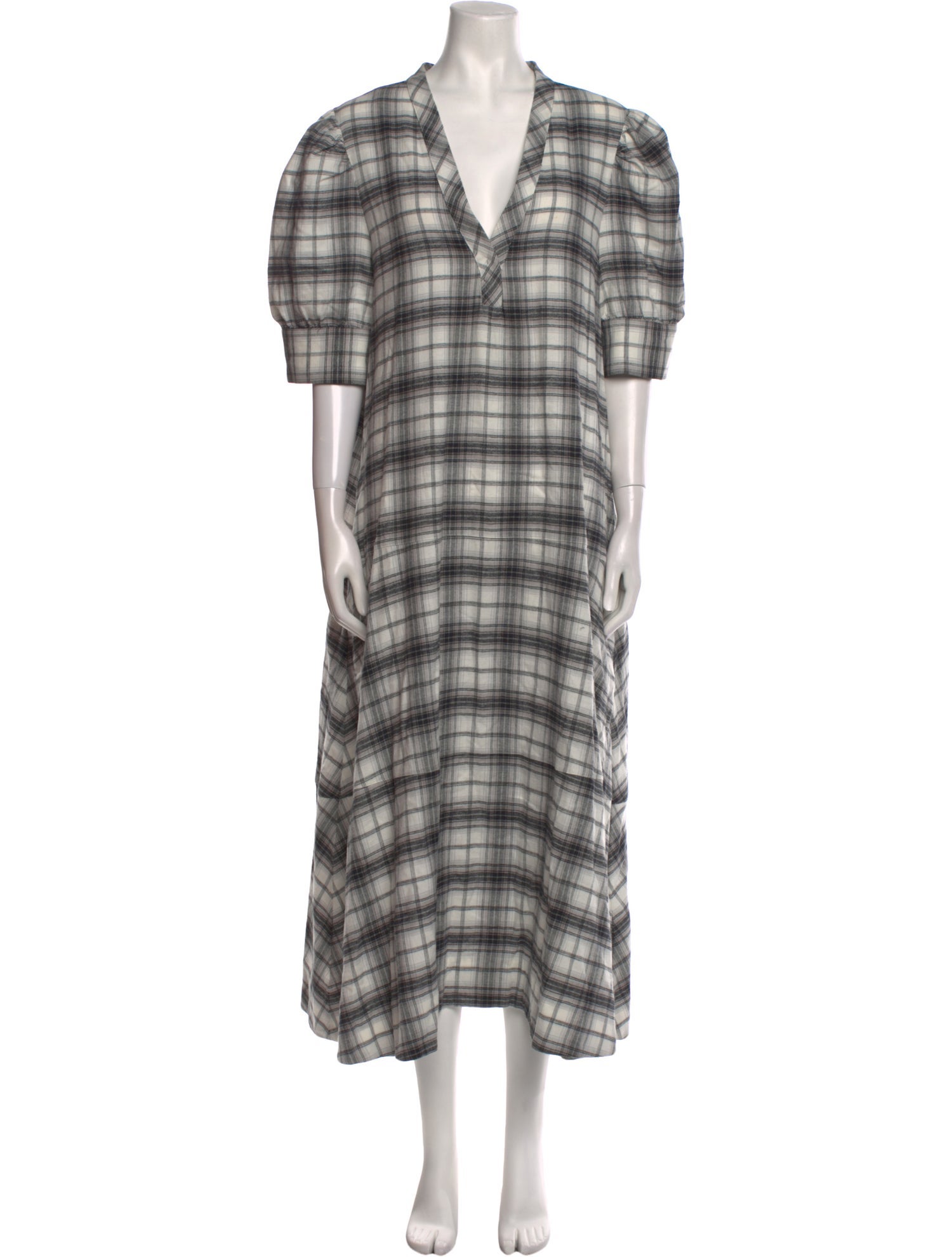 Goop G. Label Plaid Print Long Dress