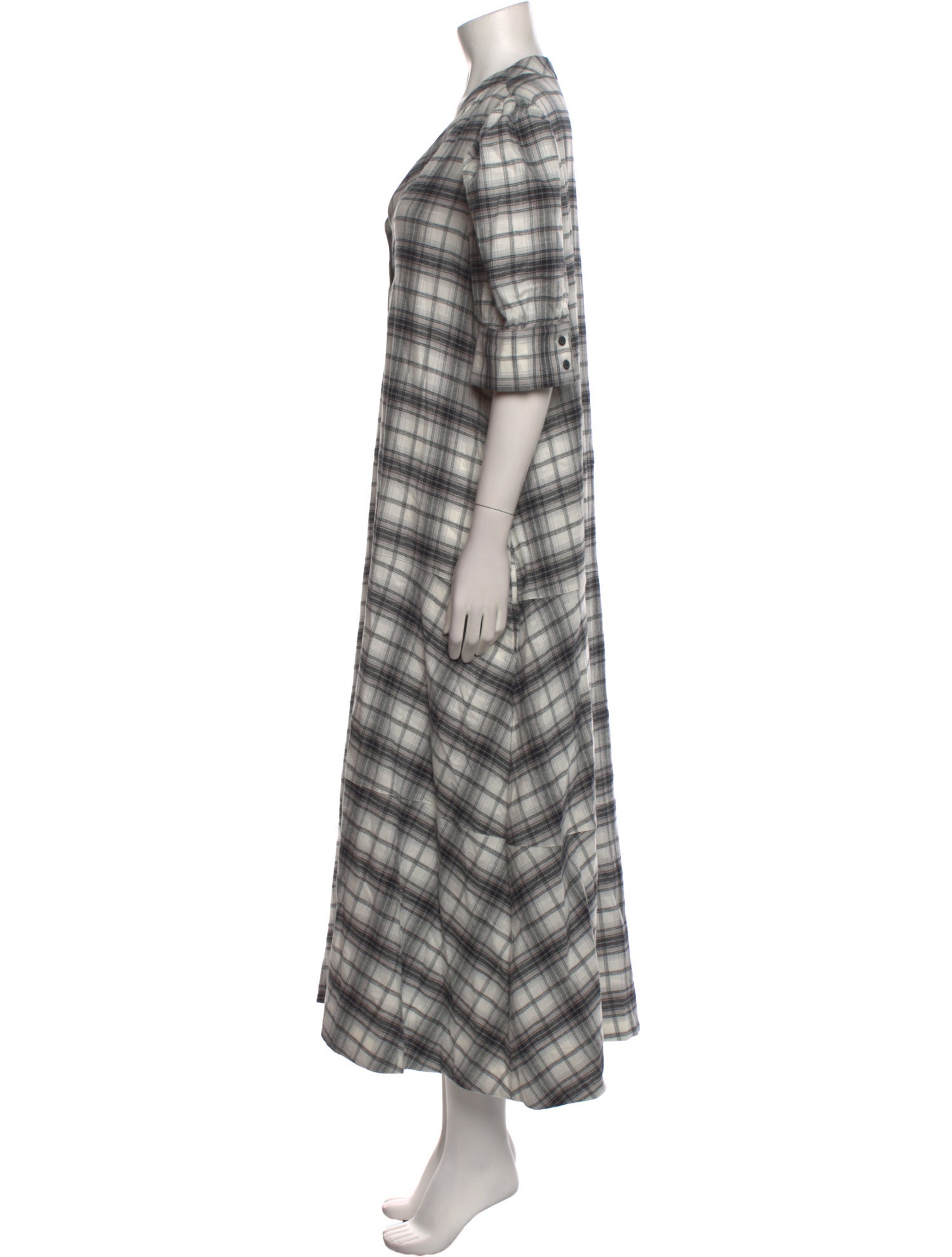 Goop G. Label Plaid Print Long Dress