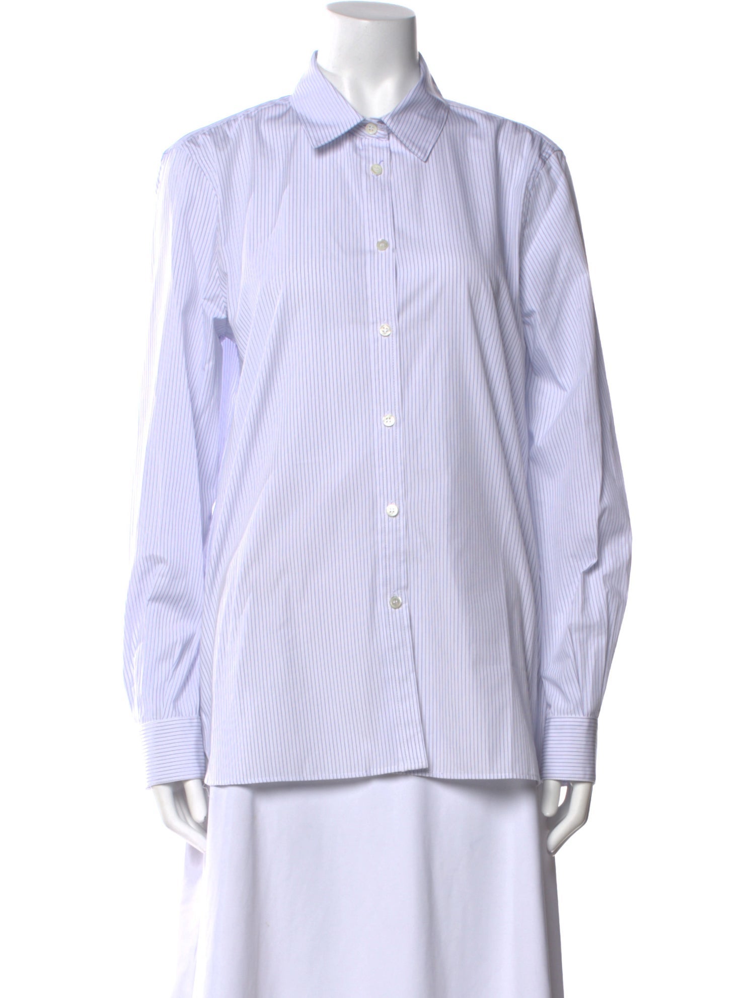Goop G. Label Striped Long Sleeve Button-Up Top
