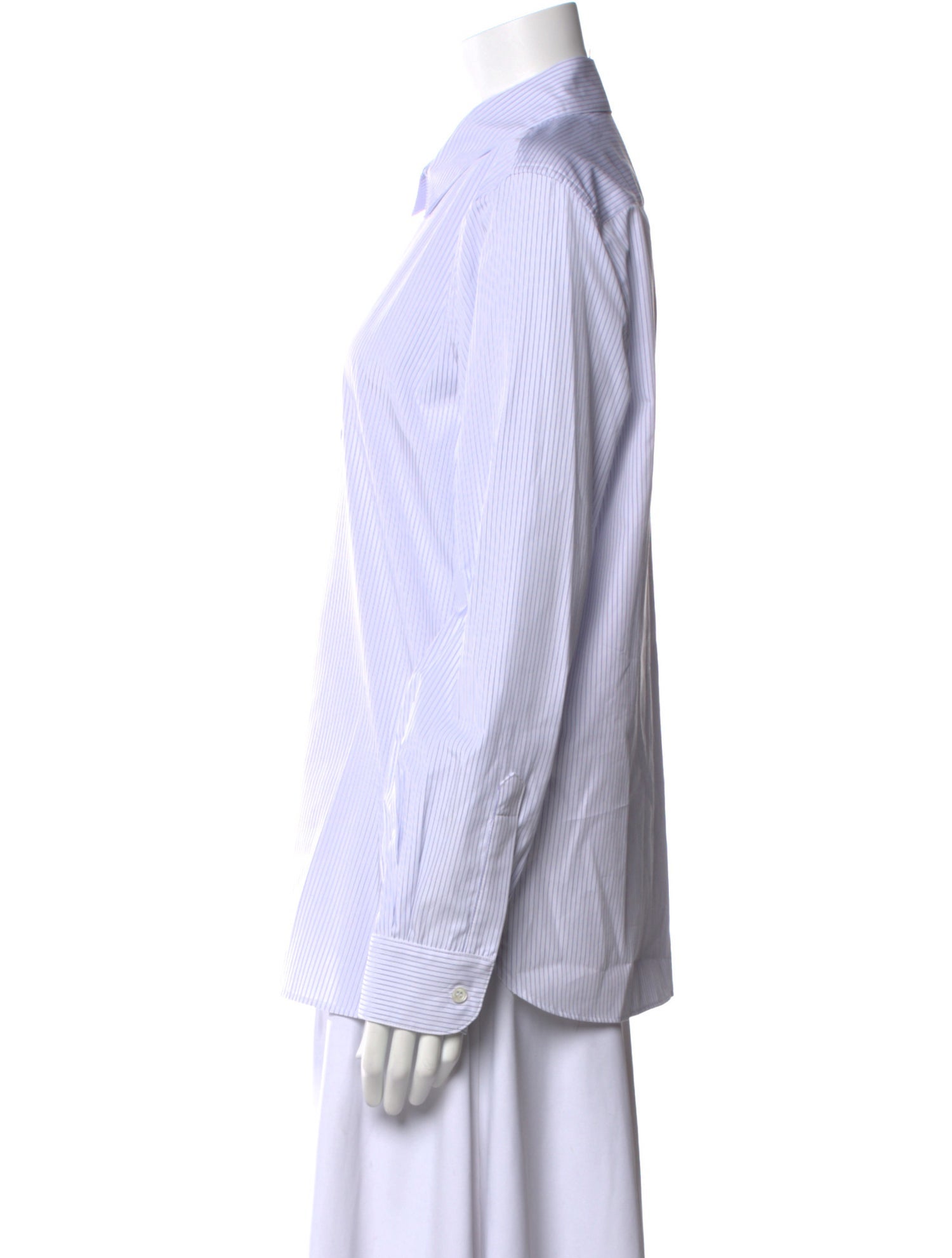 Goop G. Label Striped Long Sleeve Button-Up Top