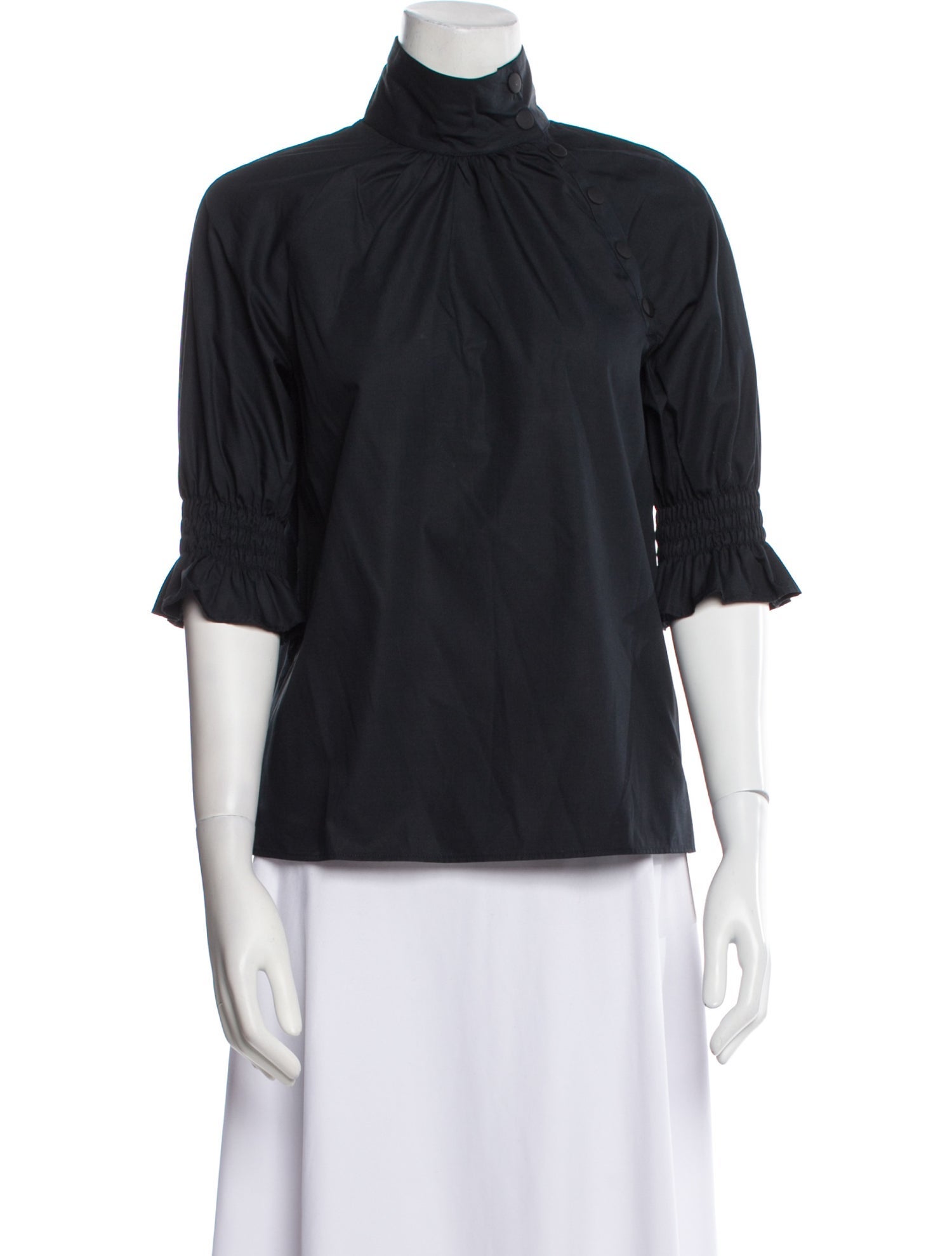 Goop G. Label Turtleneck Three-Quarter Sleeve Blouse
