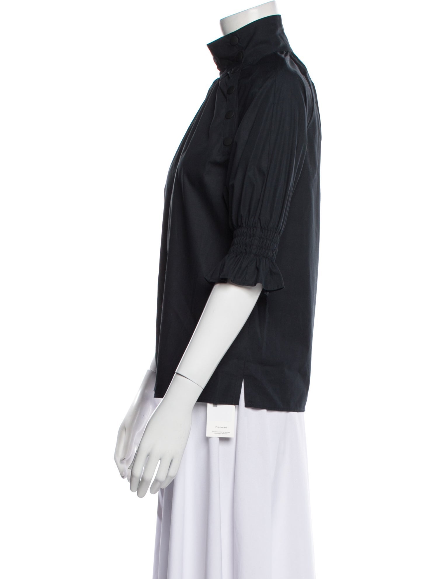 Goop G. Label Turtleneck Three-Quarter Sleeve Blouse