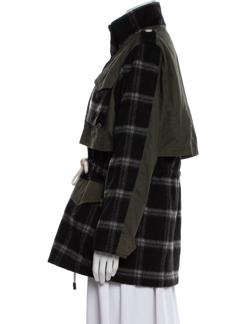 Goop G. Label Virgin Wool Plaid Print Coat