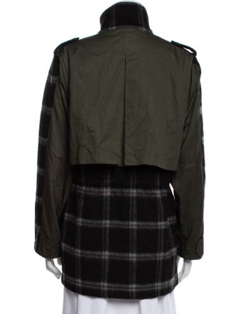 Goop G. Label Virgin Wool Plaid Print Coat