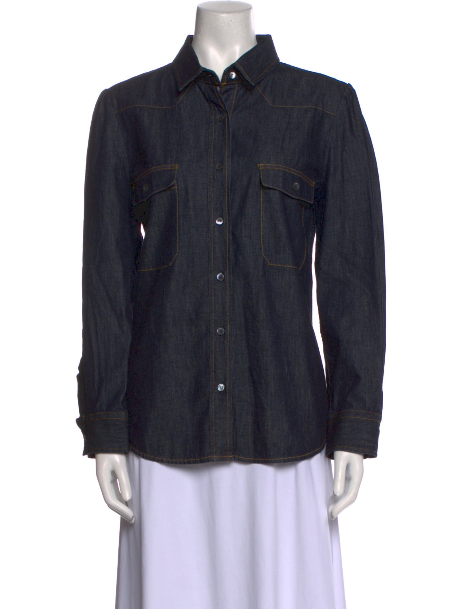 Goop G. Label Long Sleeve Button-Up Top