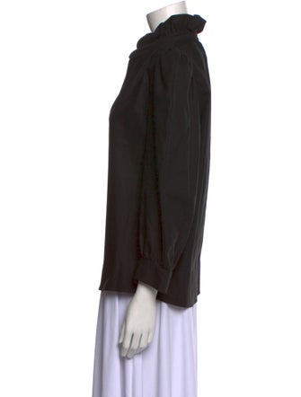 Goop G. Label V-Neck Three-Quarter Sleeve Blouse