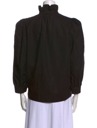 Goop G. Label V-Neck Three-Quarter Sleeve Blouse