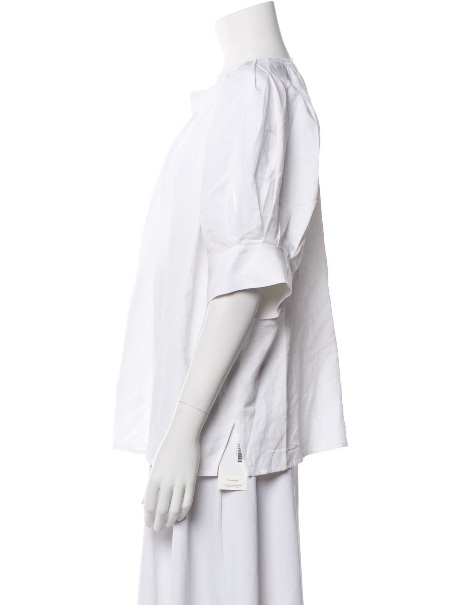 Goop G. Label V-Neck Three-Quarter Sleeve Blouse