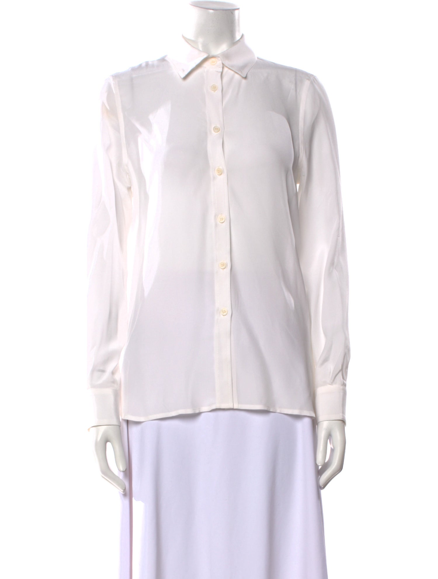 Goop G. Label Silk Long Sleeve Button-Up Top