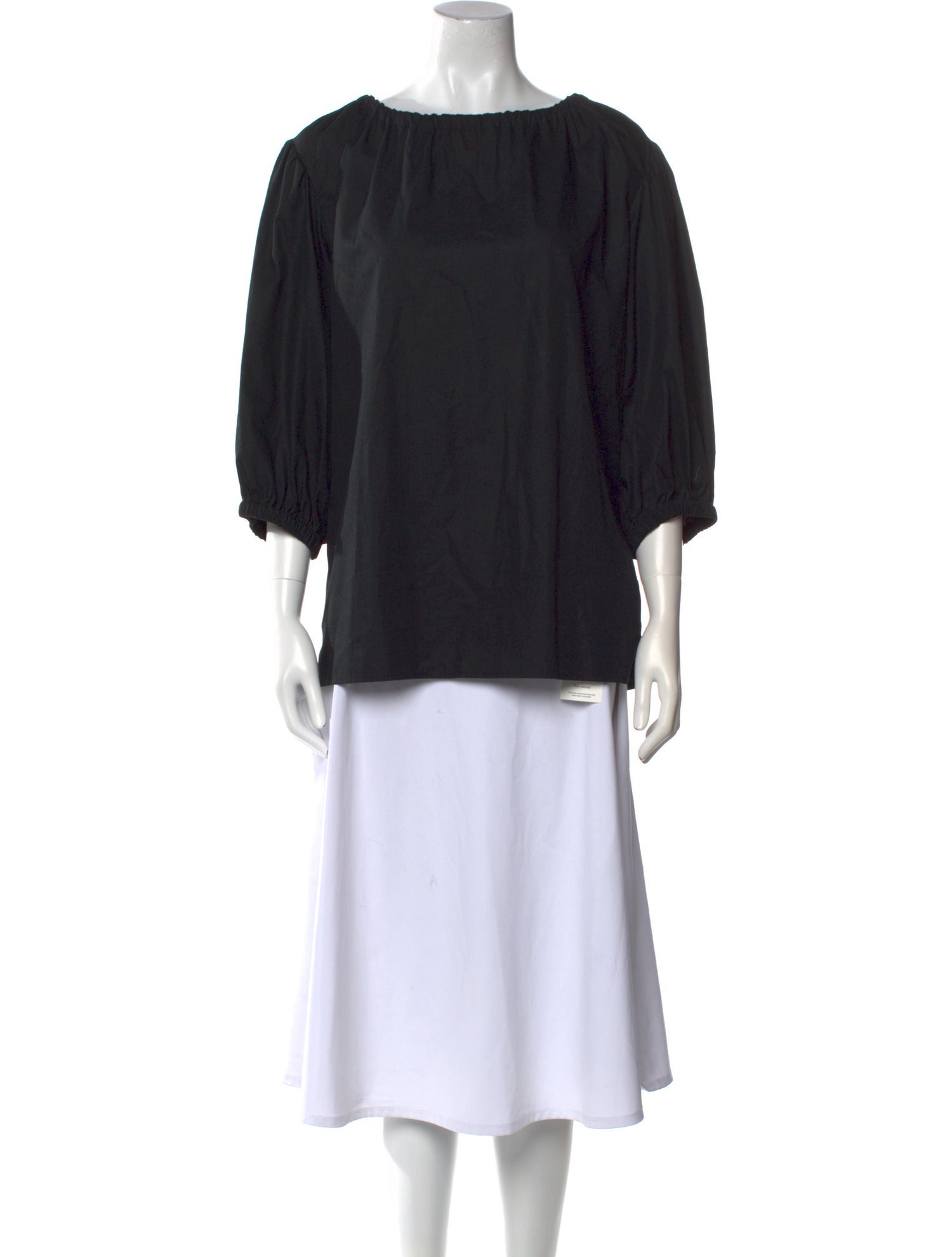 Goop G. Label Bateau Neckline Three-Quarter Sleeve Blouse