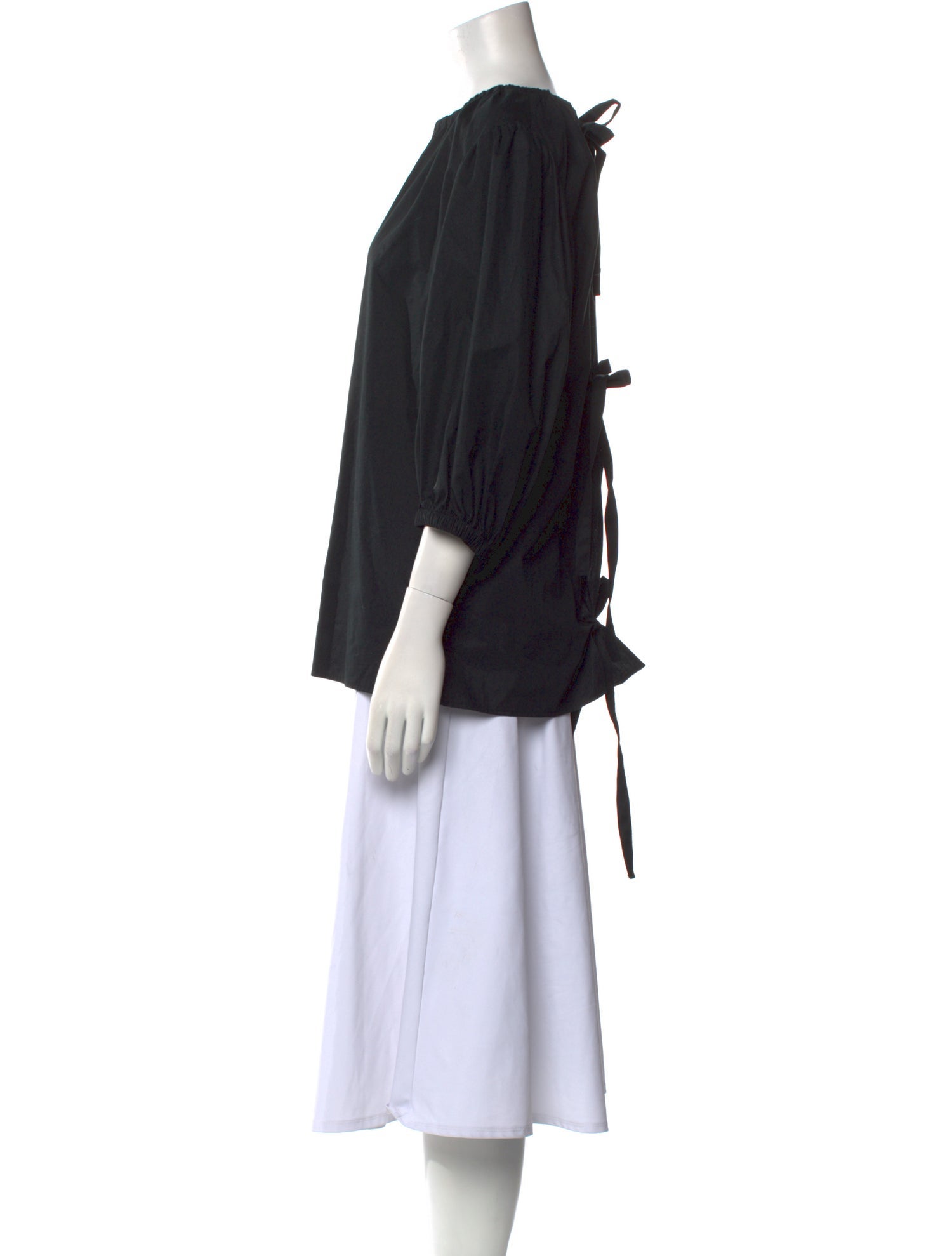 Goop G. Label Bateau Neckline Three-Quarter Sleeve Blouse