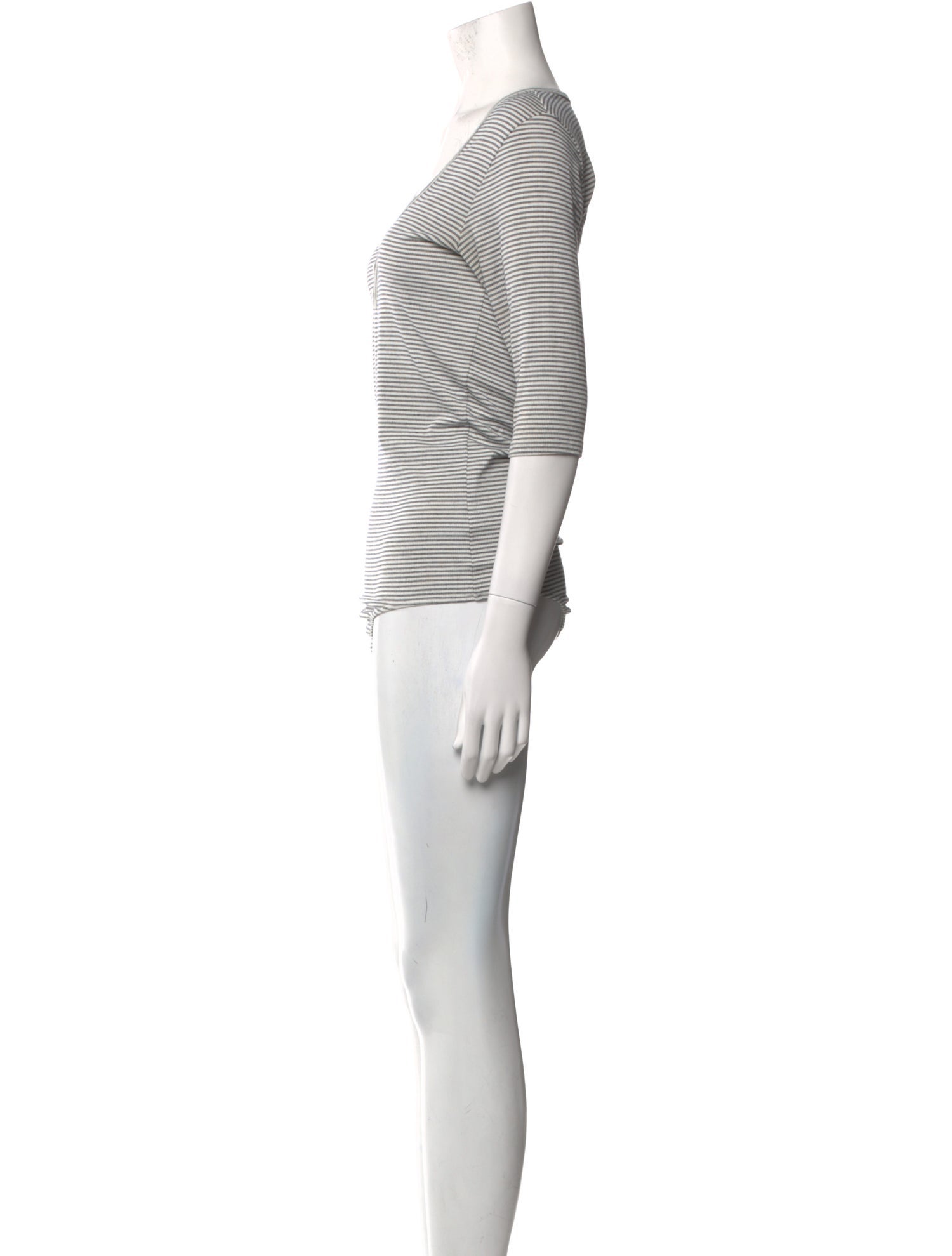 Goop G. Label Striped V-Neck Bodysuit