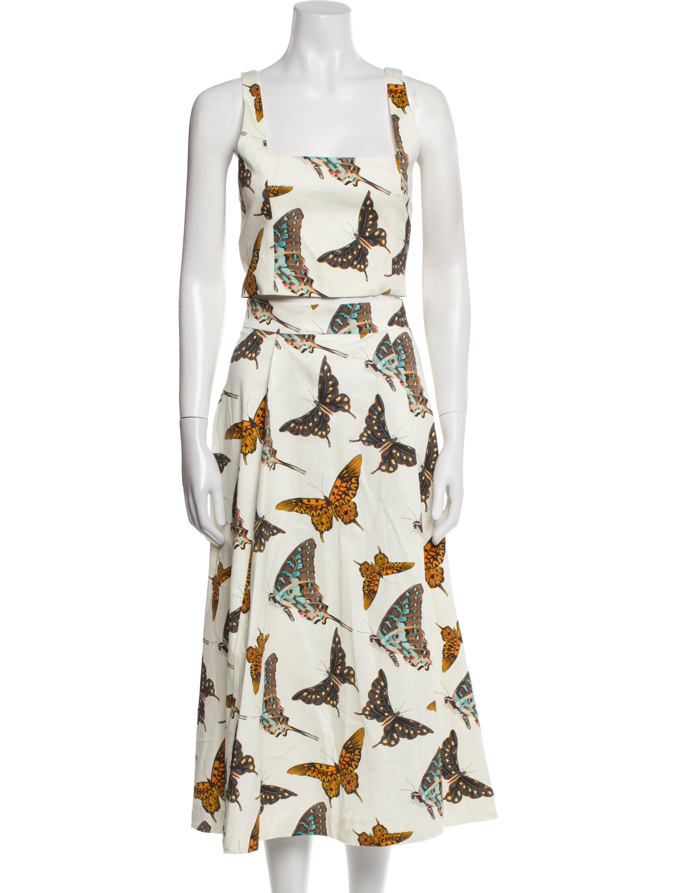 Goop G. Label Printed Pleated Accents Skirt Set