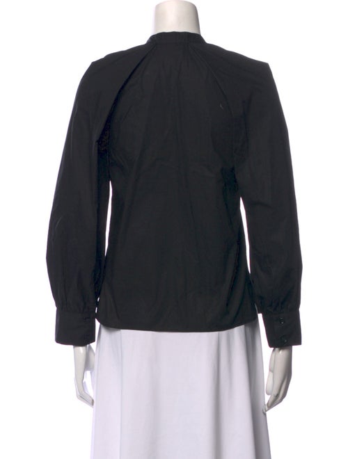 Goop G. Label Mock Neck Long Sleeve Button-Up Top