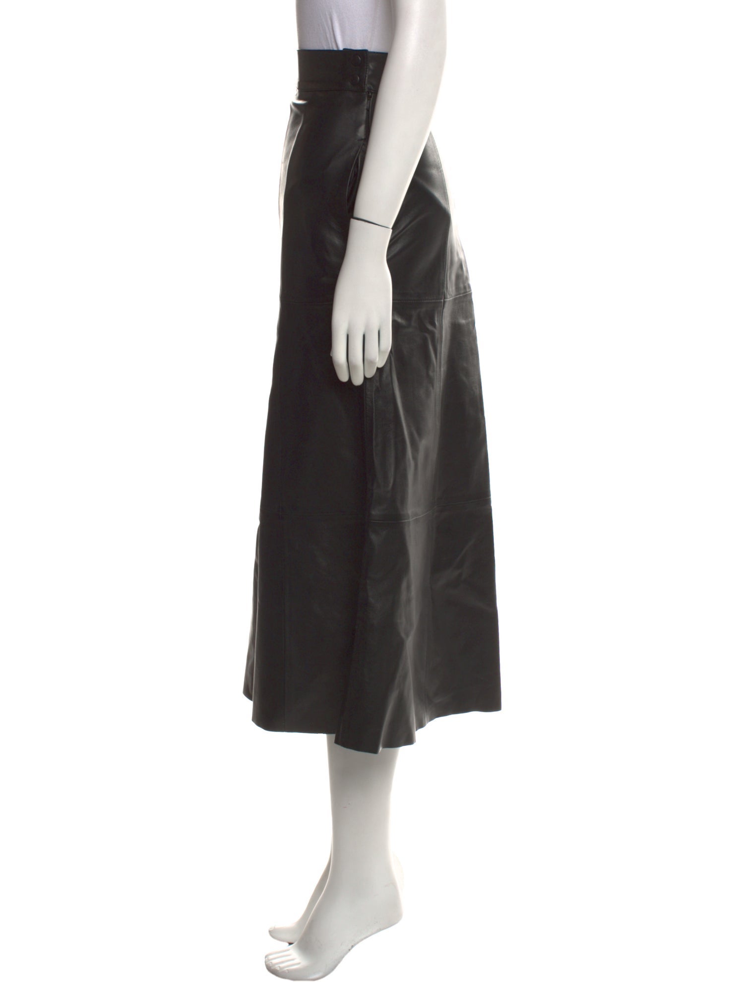 Goop G. Label Leather Midi Length Skirt