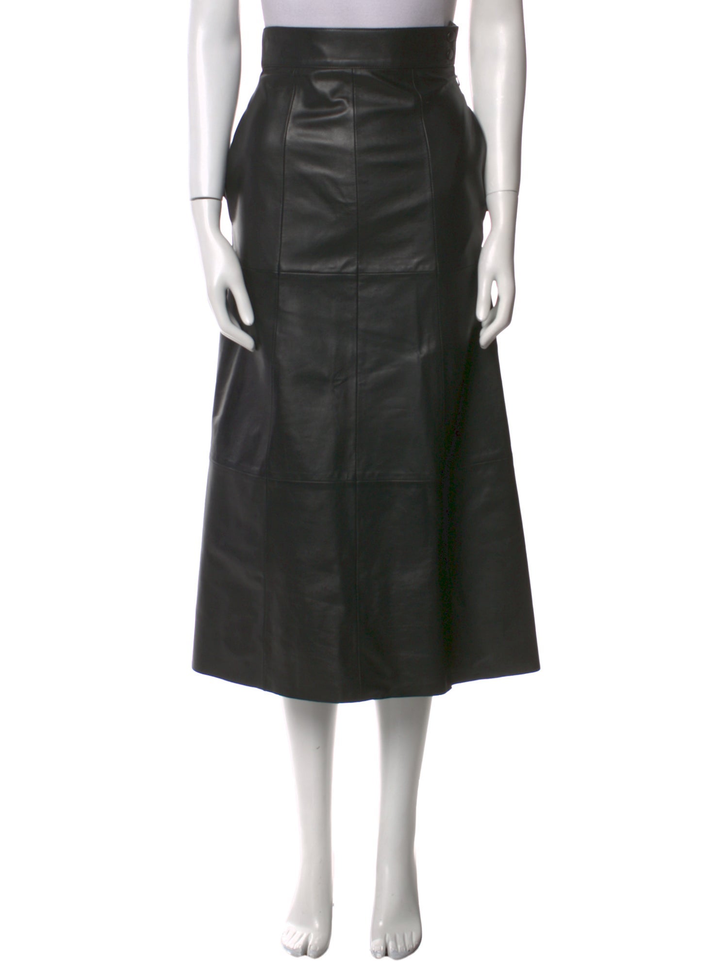 Goop G. Label Leather Midi Length Skirt