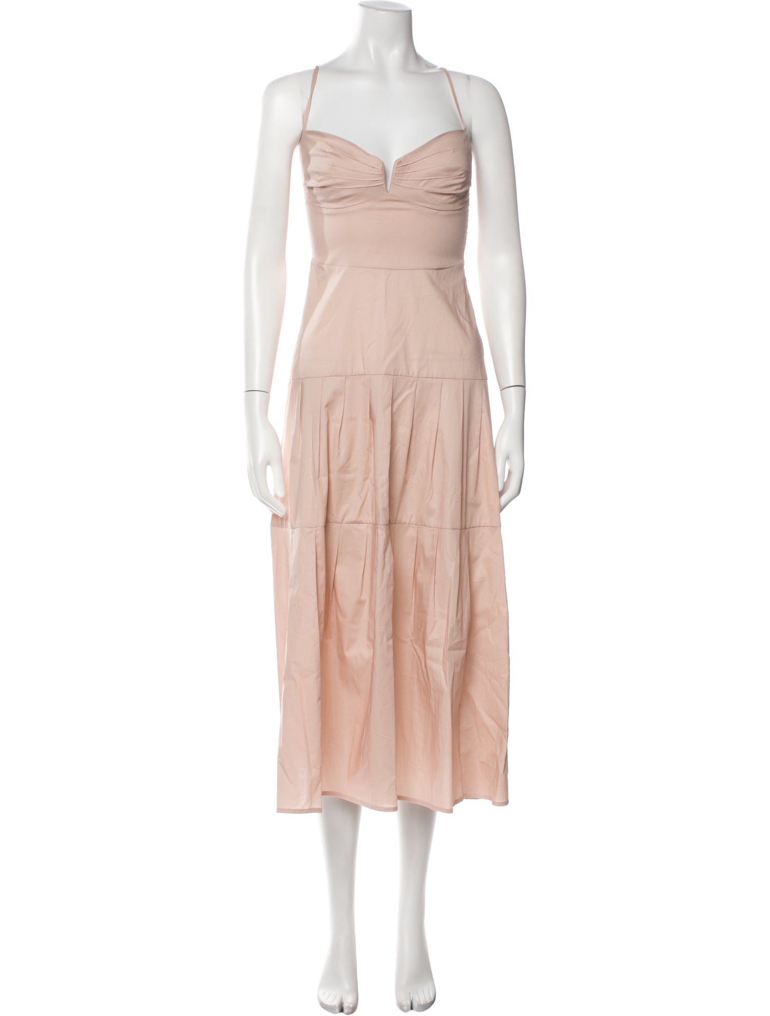 Goop G. Label V-Neck Midi Length Dress