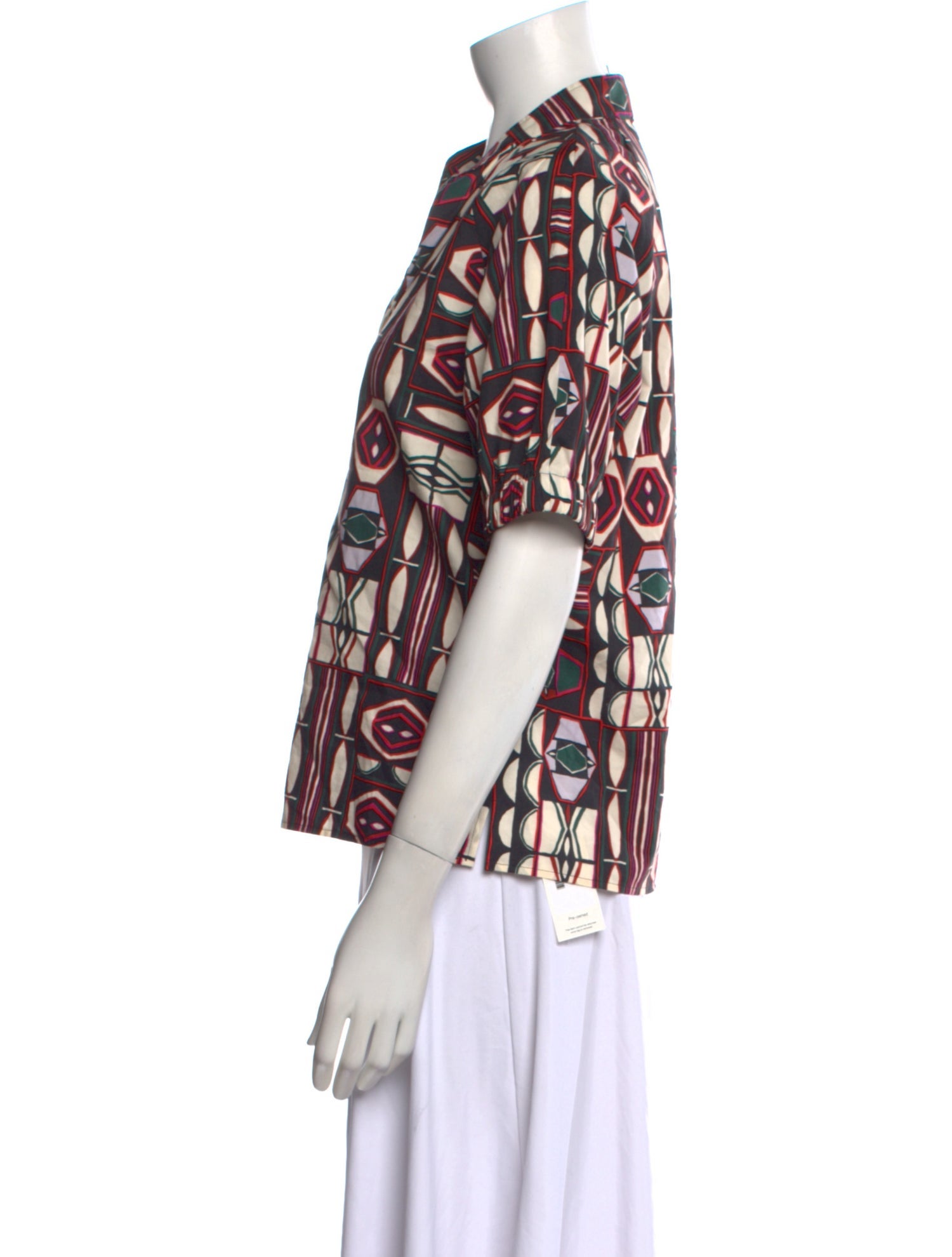 Goop G. Label Printed V-Neck Blouse