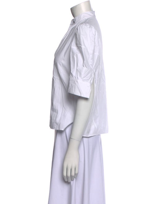 Goop G. Label V-Neck Short Sleeve Button-Up Top